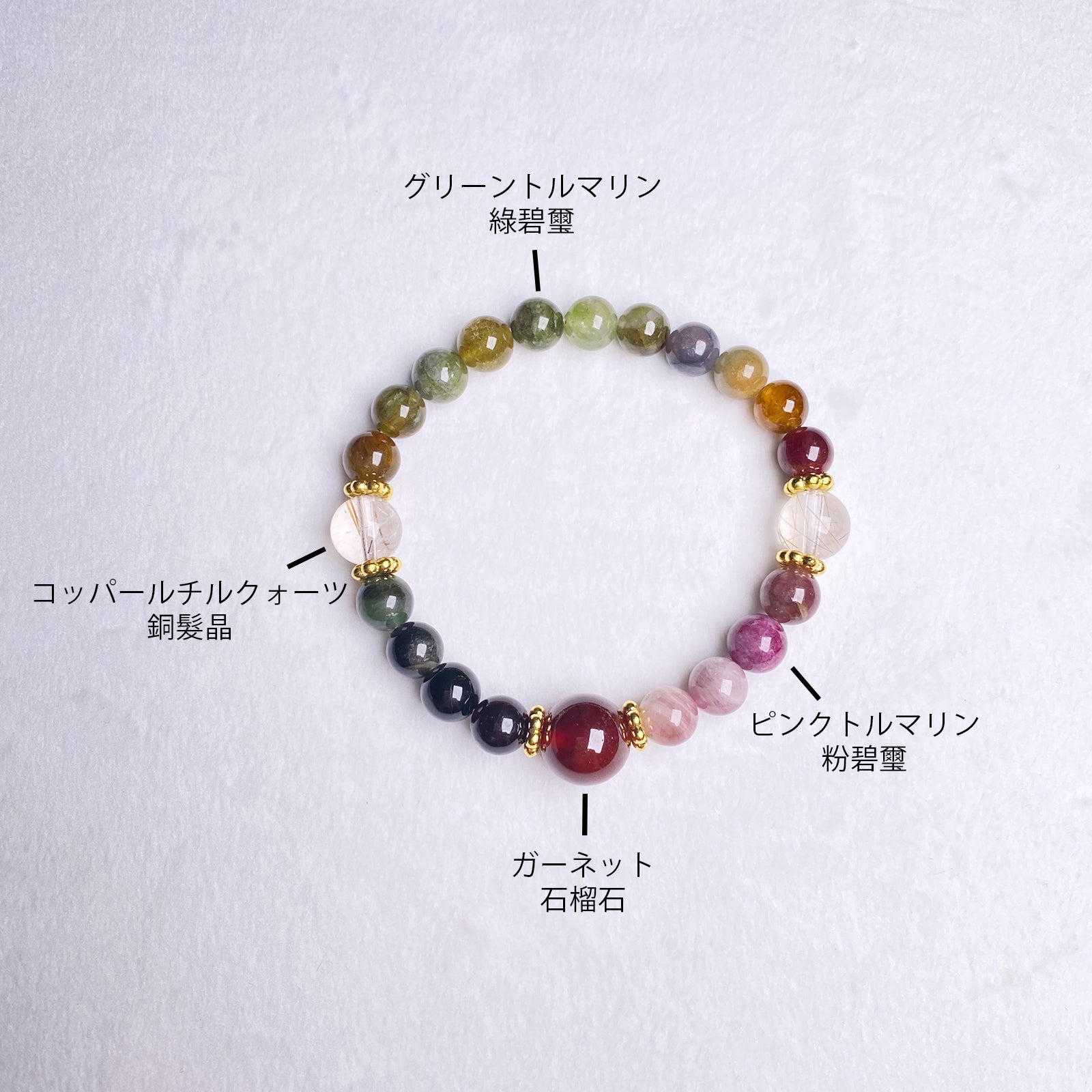 商売繁盛 才能開花 ガーネット トルマリン ルチルクォーツ ほうせき 