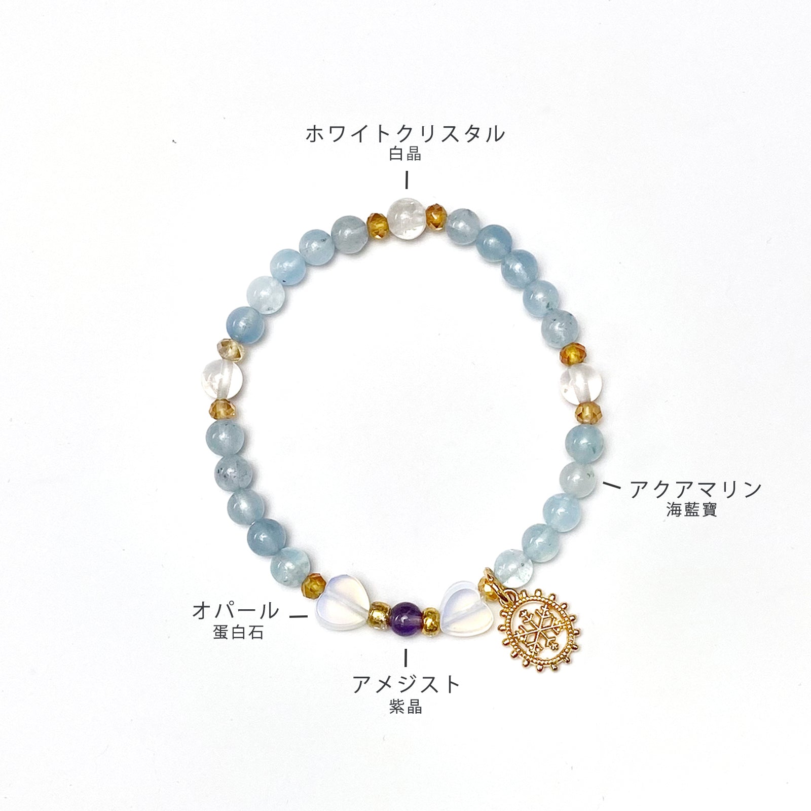 アクアマリン＆アメジストブレス Setsuko＠22naturalSTONES - 浅草 Hand Made Box 出品中 on X