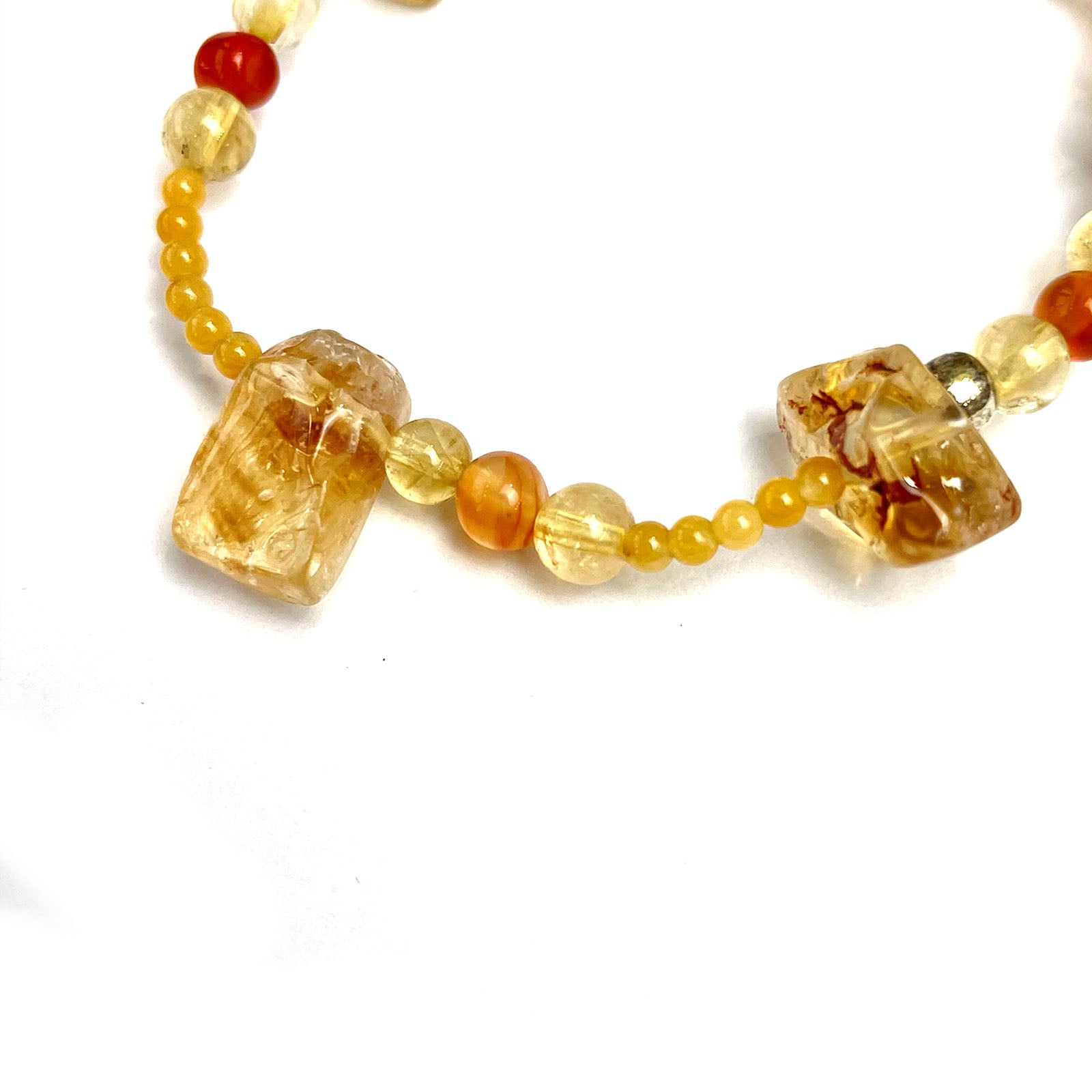 シトリン ゴールドルチルクォーツ レッドアゲート 金運 開運のお守りに