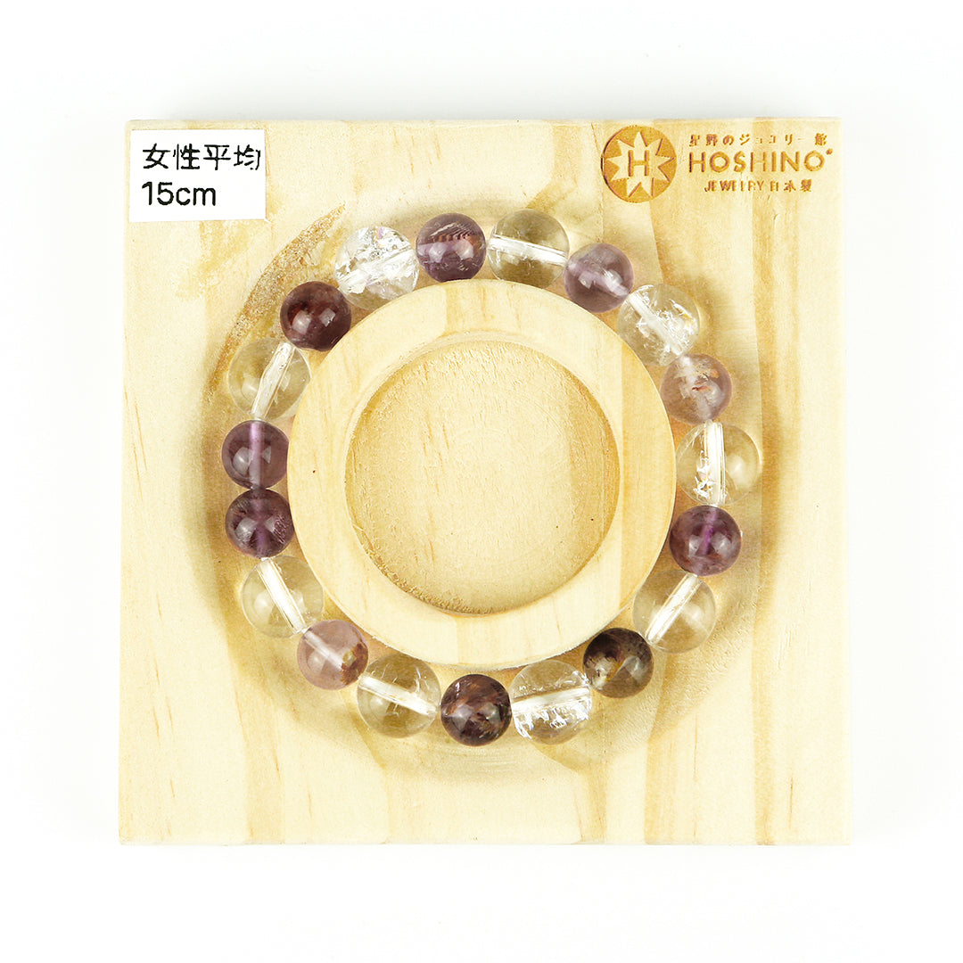 102133 パープルファントム 天然石 水晶 アクセサリー ブレスレット