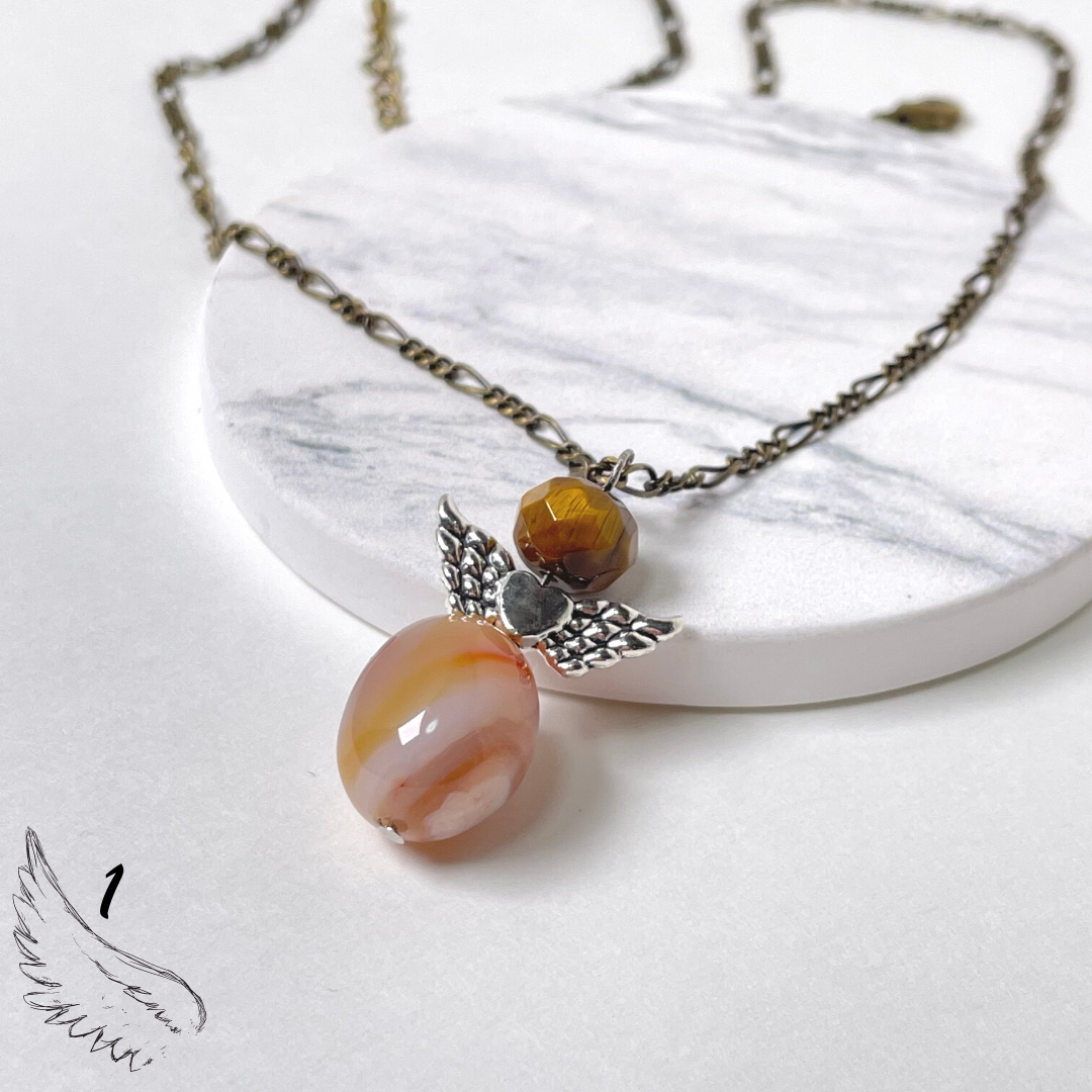 天上の使者」シリーズ112101ーー守護天使アクセサリー アゲート 天上の使者」シリーズ112101ーー守護天使アクセサリー アゲート