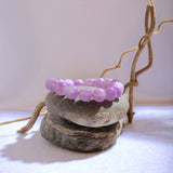 042005 最高品質 クンツァイト 紫色 天然石 パワーストーン ブレスレット ハンドメイド 癒し 心身調和 浄化